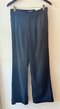 SO High Rise Wide Leg Pinstripe Pleated Pants Womens Medium